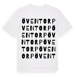 Öventorp ordlek t-shirt – ekologisk bomull t-shirt från Pinshirt