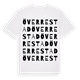 White t-shirt med Över Restad ordlek t-shirt