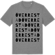 Mid Heather Gray t-shirt med Över Restad ordlek t-shirt