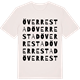 Vintage White t-shirt med Över Restad ordlek t-shirt