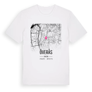 Överås karta t-shirt – ekologisk bomull t-shirt från Pinshirt