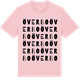 Pink Cotton t-shirt med Överbo ordlek t-shirt