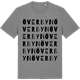 Mid Heather Gray t-shirt med Överbyn ordlek t-shirt
