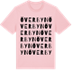 Pink Cotton t-shirt med Överbyn ordlek t-shirt
