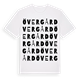 White t-shirt med Övergård ordlek t-shirt
