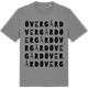 Mid Heather Gray t-shirt med Övergård ordlek t-shirt