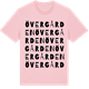 Pink Cotton t-shirt med Övergården ordlek t-shirt