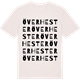 Vintage White t-shirt med Överhester ordlek t-shirt