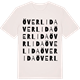 Vintage White t-shirt med Överlida ordlek t-shirt