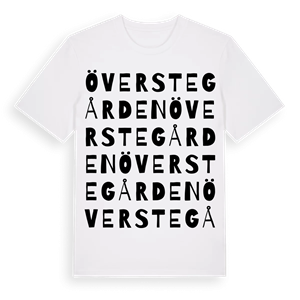 Överstegården ordlek t-shirt – ekologisk bomull t-shirt från Pinshirt
