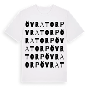Övratorp ordlek t-shirt – ekologisk bomull t-shirt från Pinshirt