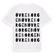 White t-shirt med Övre Borgen ordlek t-shirt