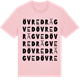 Pink Cotton t-shirt med Övre Drägved ordlek t-shirt