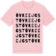 Pink Cotton t-shirt med Övre Ejgst ordlek t-shirt
