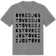 Mid Heather Gray t-shirt med Övre Ejgst ordlek t-shirt