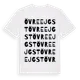 White t-shirt med Övre Ejgst ordlek t-shirt