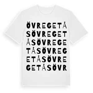Övre Getås ordlek t-shirt – ekologisk bomull t-shirt från Pinshirt