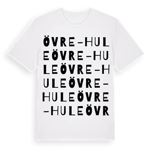 Övre-Hule ordlek t-shirt – ekologisk bomull t-shirt från Pinshirt
