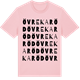 Pink Cotton t-shirt med Övre Karöd ordlek t-shirt