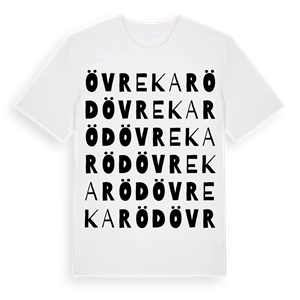 Övre Karöd ordlek t-shirt – ekologisk bomull t-shirt från Pinshirt