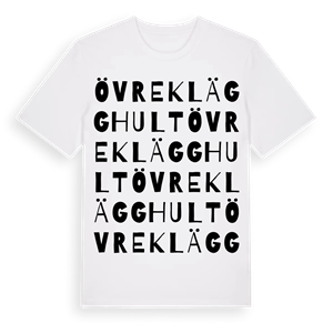 Övre Klägghult ordlek t-shirt – ekologisk bomull t-shirt från Pinshirt
