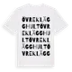White t-shirt med Övre Klägghult ordlek t-shirt