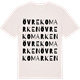 Vintage White t-shirt med Övre Komarken ordlek t-shirt