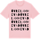 Pink Cotton t-shirt med Övre Lammevad ordlek t-shirt