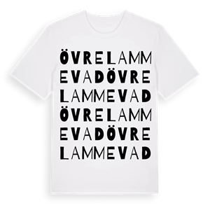 Övre Lammevad ordlek t-shirt – ekologisk bomull t-shirt från Pinshirt