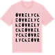 Pink Cotton t-shirt med Övre Lycke ordlek t-shirt
