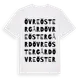 White t-shirt med Övre Östergård ordlek t-shirt