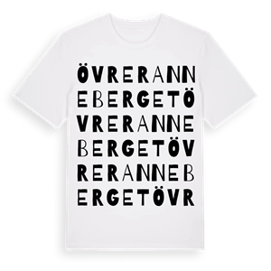 Övre Ranneberget ordlek t-shirt – ekologisk bomull t-shirt från Pinshirt