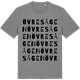Mid Heather Gray t-shirt med Övre Sågen ordlek t-shirt