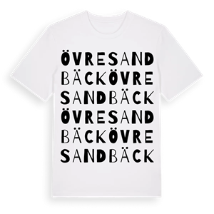 Övre Sandbäck ordlek t-shirt – ekologisk bomull t-shirt från Pinshirt
