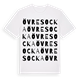 Övre Socka ordlek t-shirt