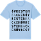 Blue Soul t-shirt med Övre Stenbacken ordlek t-shirt