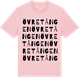 Pink Cotton t-shirt med Övre Tången ordlek t-shirt