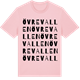 Pink Cotton t-shirt med Övre Vallen ordlek t-shirt