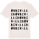 Vintage White t-shirt med Övre Vallen ordlek t-shirt