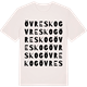 Vintage White t-shirt med Övreskog ordlek t-shirt