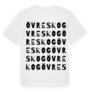 Övreskog ordlek t-shirt – ekologisk bomull t-shirt från Pinshirt