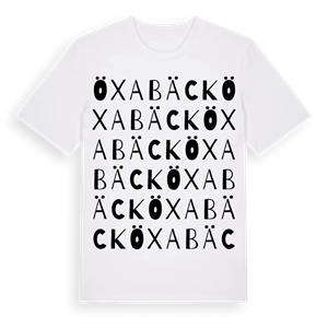 Öxabäck ordlek t-shirt – ekologisk bomull t-shirt från Pinshirt
