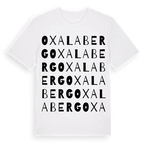 Oxalaberg ordlek t-shirt – ekologisk bomull t-shirt från Pinshirt