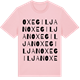 Pink Cotton t-shirt med Oxegiljan ordlek t-shirt