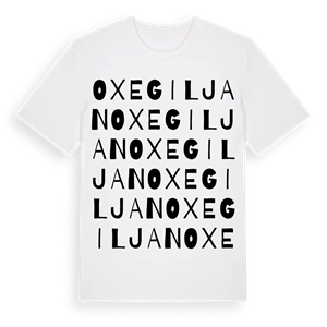 Oxegiljan ordlek t-shirt – ekologisk bomull t-shirt från Pinshirt