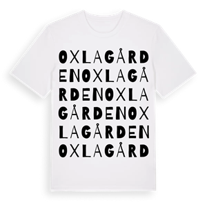 Oxlagården ordlek t-shirt – ekologisk bomull t-shirt från Pinshirt