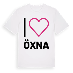 Jag älskar Öxna t-shirt stort tryck – ekologisk bomull t-shirt från Pinshirt