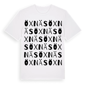 Öxnäs ordlek t-shirt – ekologisk bomull t-shirt från Pinshirt