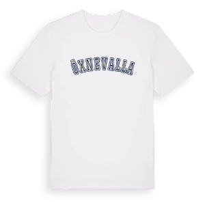 Öxnevalla college t-shirt – ekologisk bomull t-shirt från Pinshirt