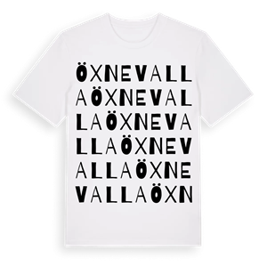 Öxnevalla ordlek t-shirt – ekologisk bomull t-shirt från Pinshirt